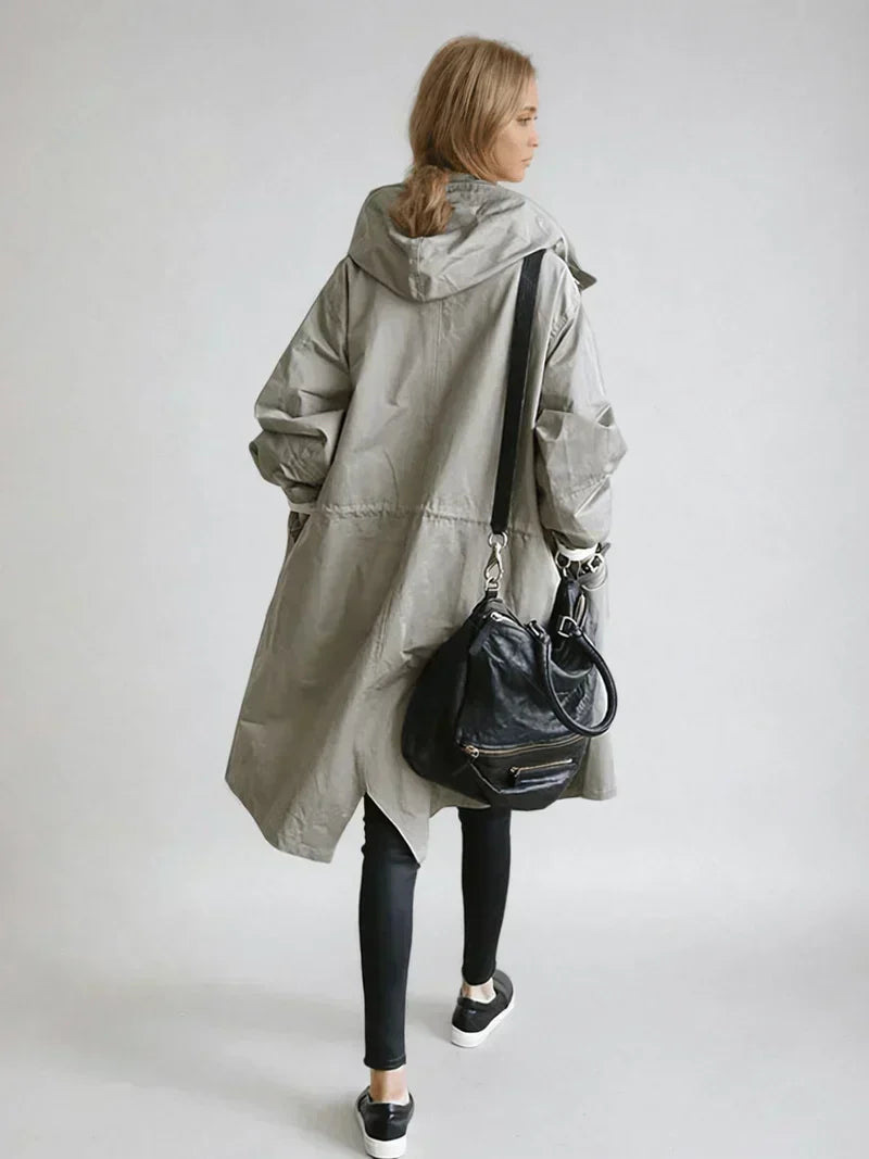 Ivy Women's Trench Coat - shown in use