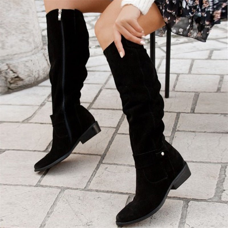 Darcy Women's Block Heel Boots - close-up detail