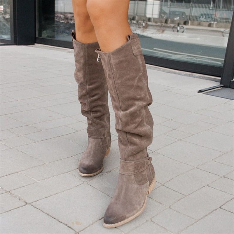 Darcy Women's Block Heel Boots - flat lay