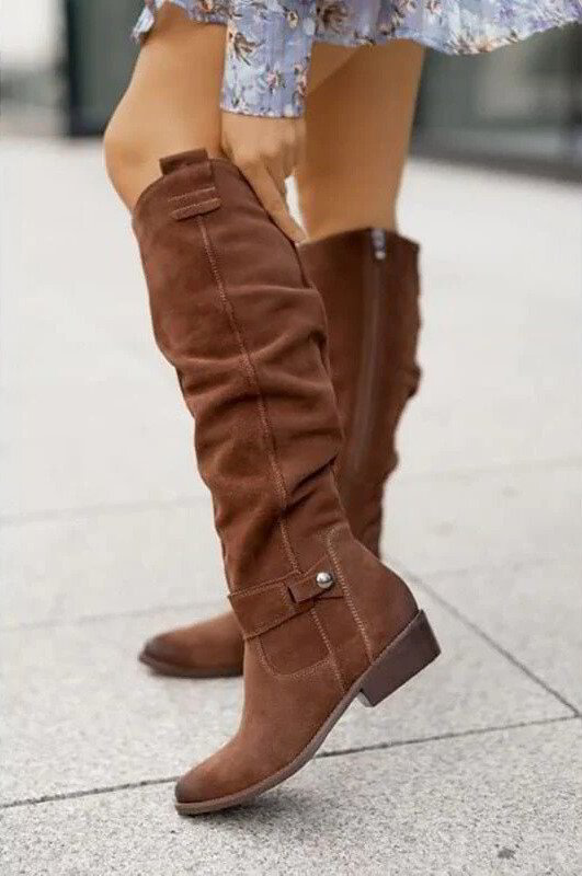Nora Women's Block Heel Boots - styled view