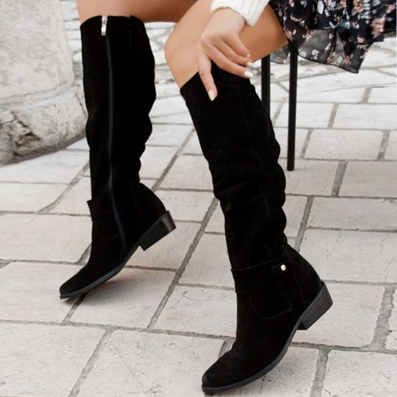 Nora Women's Block Heel Boots - close-up detail