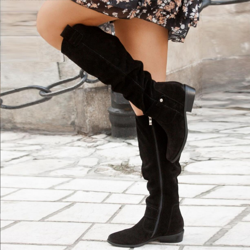 Nora Women's Block Heel Boots - flat lay