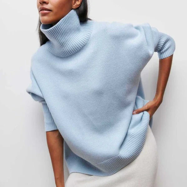 Vienna Women's Oversized Sweater | Relaxed Fit, Turtleneck