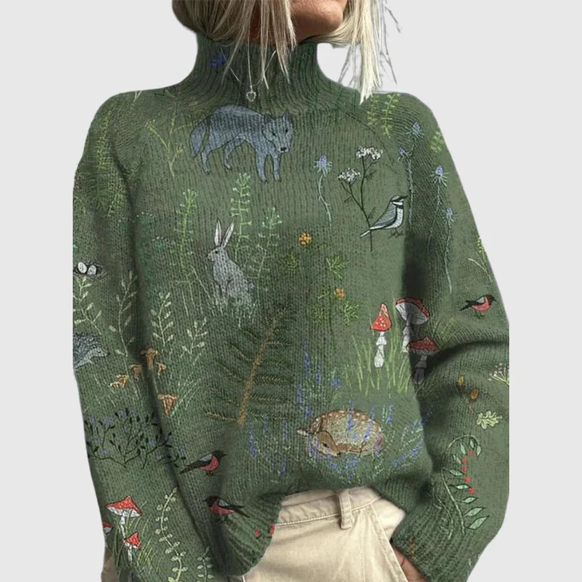 Rosa Women's Printed Sweater - front view