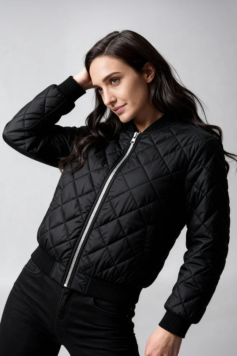 Mabel Women's Quilted Jacket - styled view