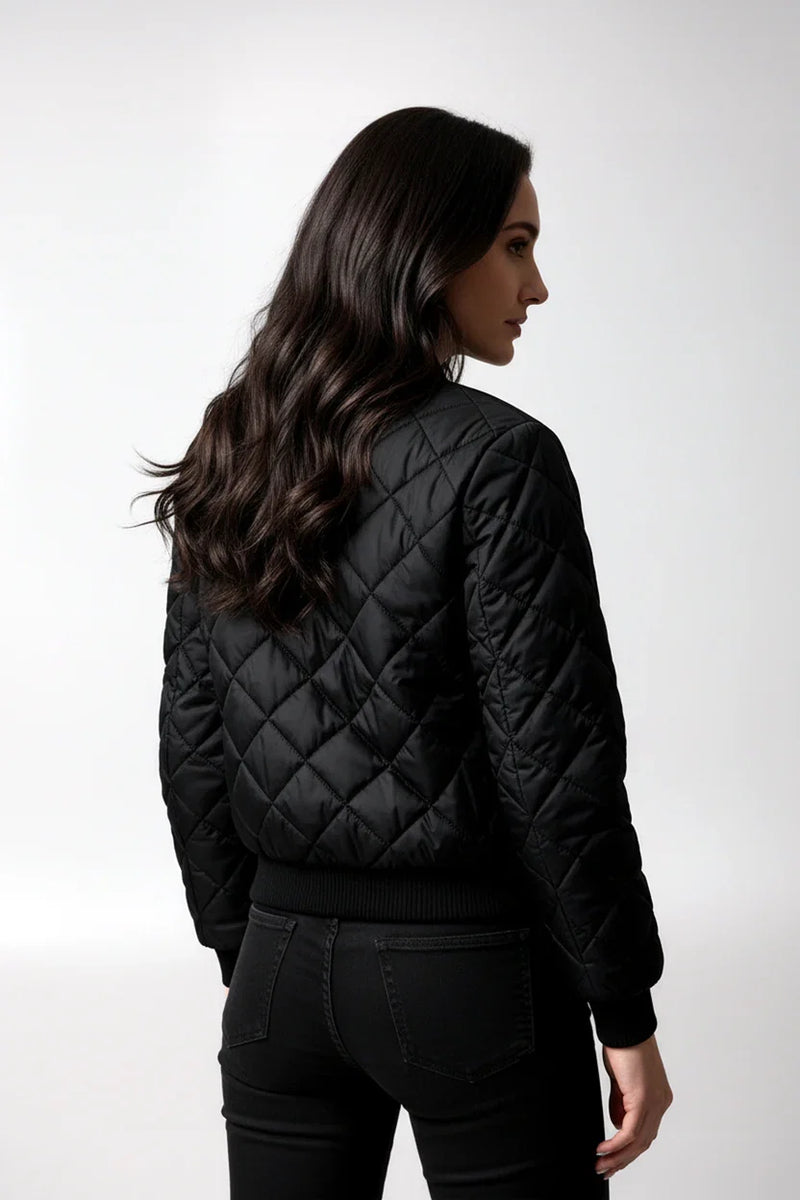 Mabel Women's Quilted Jacket - fabric and finish detail