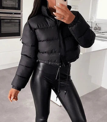 Faye Women's Puffer Jacket - styled view