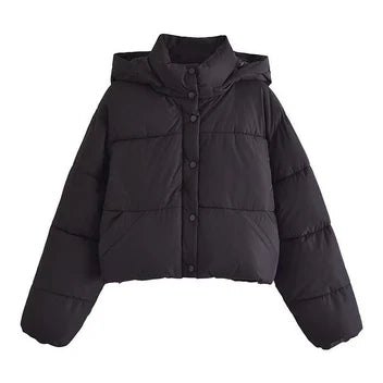 Edith Women's Puffer Jacket | Cropped, Hooded