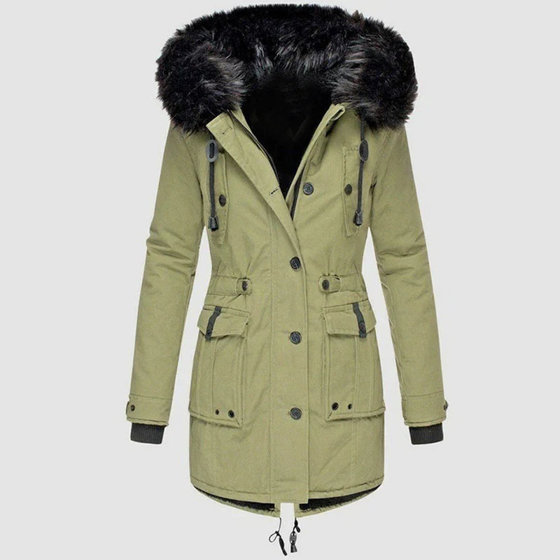 Harlow Women's Puffer Jacket - fabric and finish detail