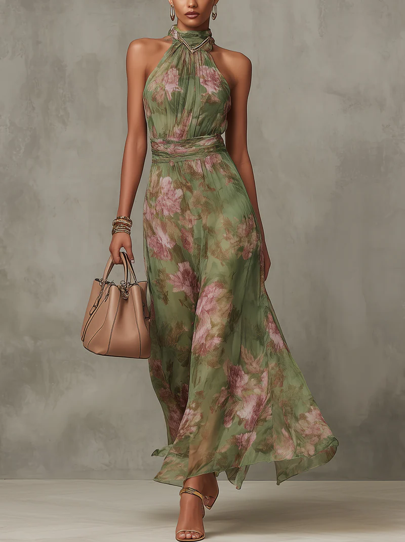 Yvette Women's Adjustable Maxi Dress - front view