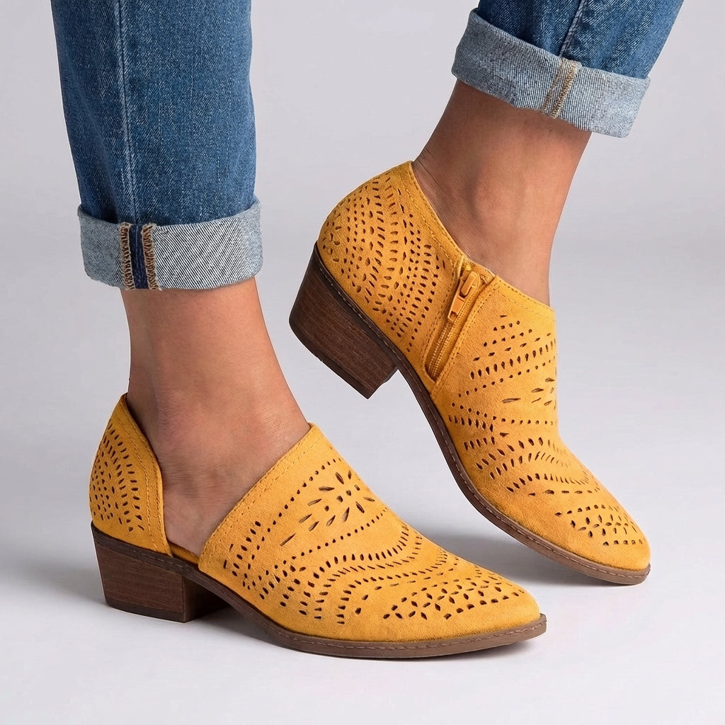 Anouk Women's Block Heel Boots - back view