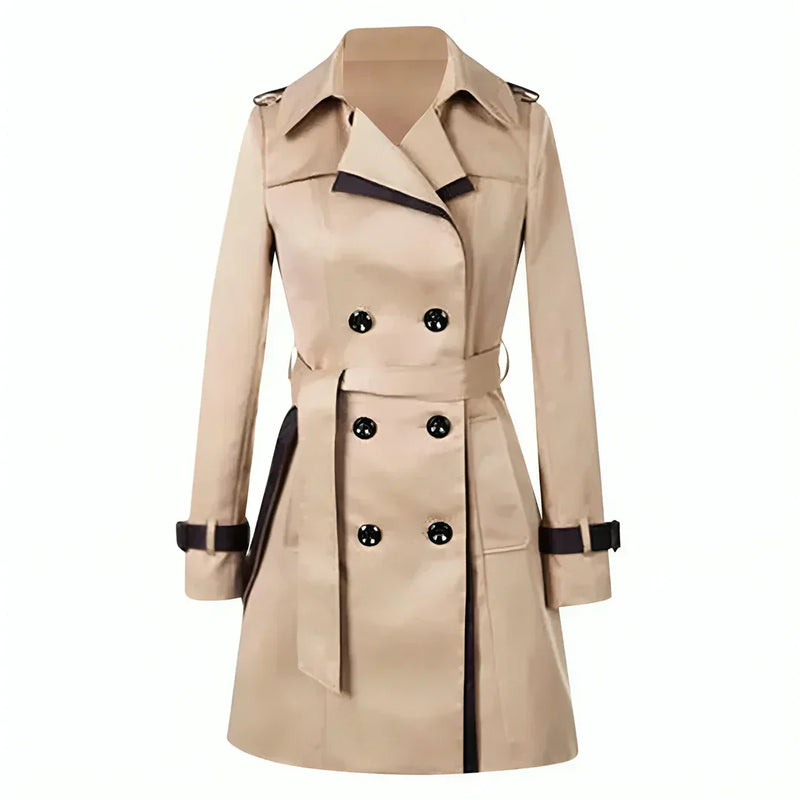 Vienna Women's Trench Coat | Black, Beige