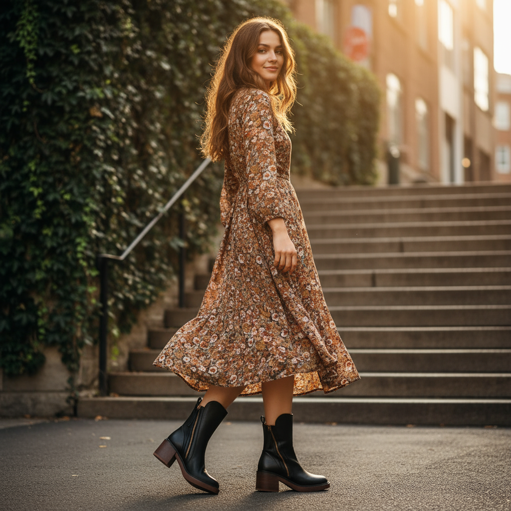 Zara Women's Ankle Boots | Block Heel with Side Zipper, Chic Back Tie Accent