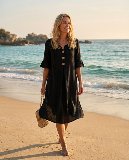 Colette Women's Linen Dress - full-length view