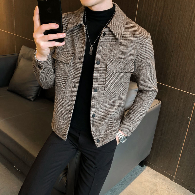 Lachlan Men's Plaid Jacket - full-length view