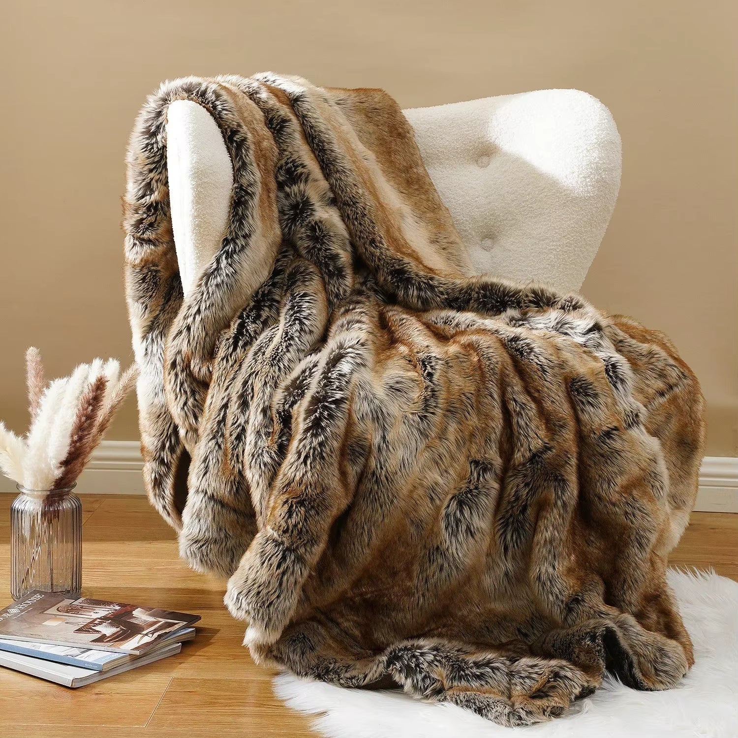 Ash Solar Throw Blanket - front view