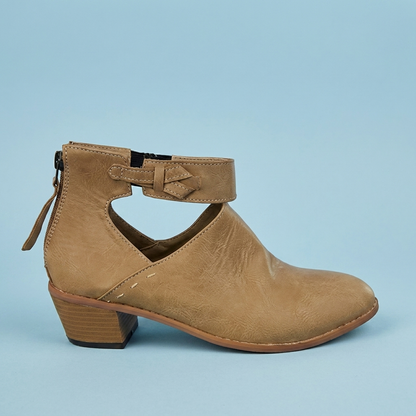 Iris Women's Block Heel Ankle Boots - back view