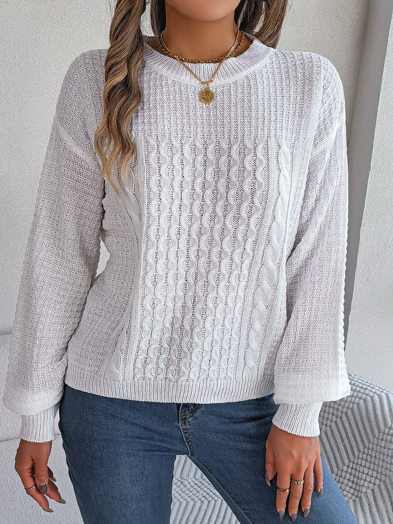 Bijou Women's Cable Knit Sweater - full-length view