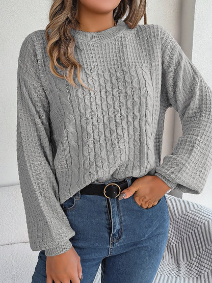 Bijou Women's Cable Knit Sweater - styled view
