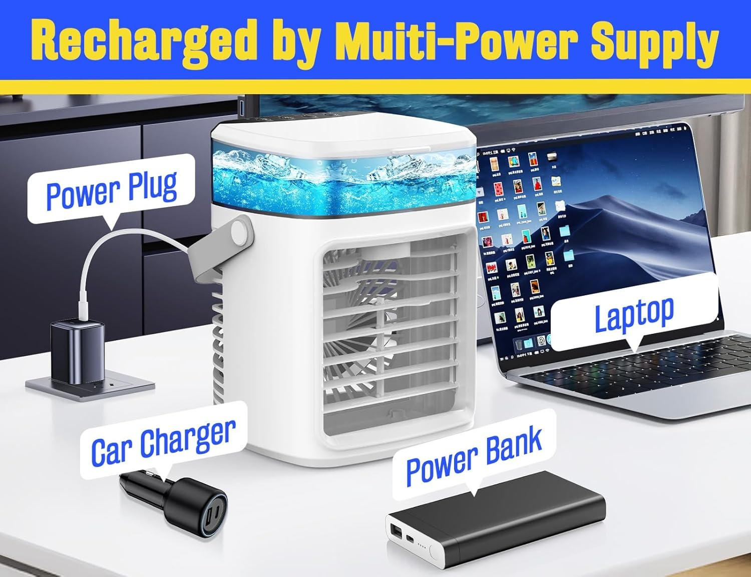 Bay Rechargeable Portable Air Conditioner - back view