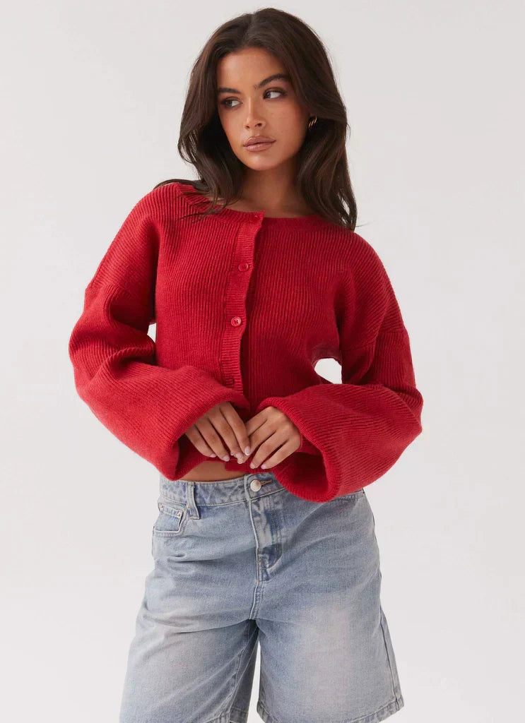 Ulla Women's Cardigan - fabric and finish detail