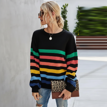 Sable Women's Striped Sweater - styled view