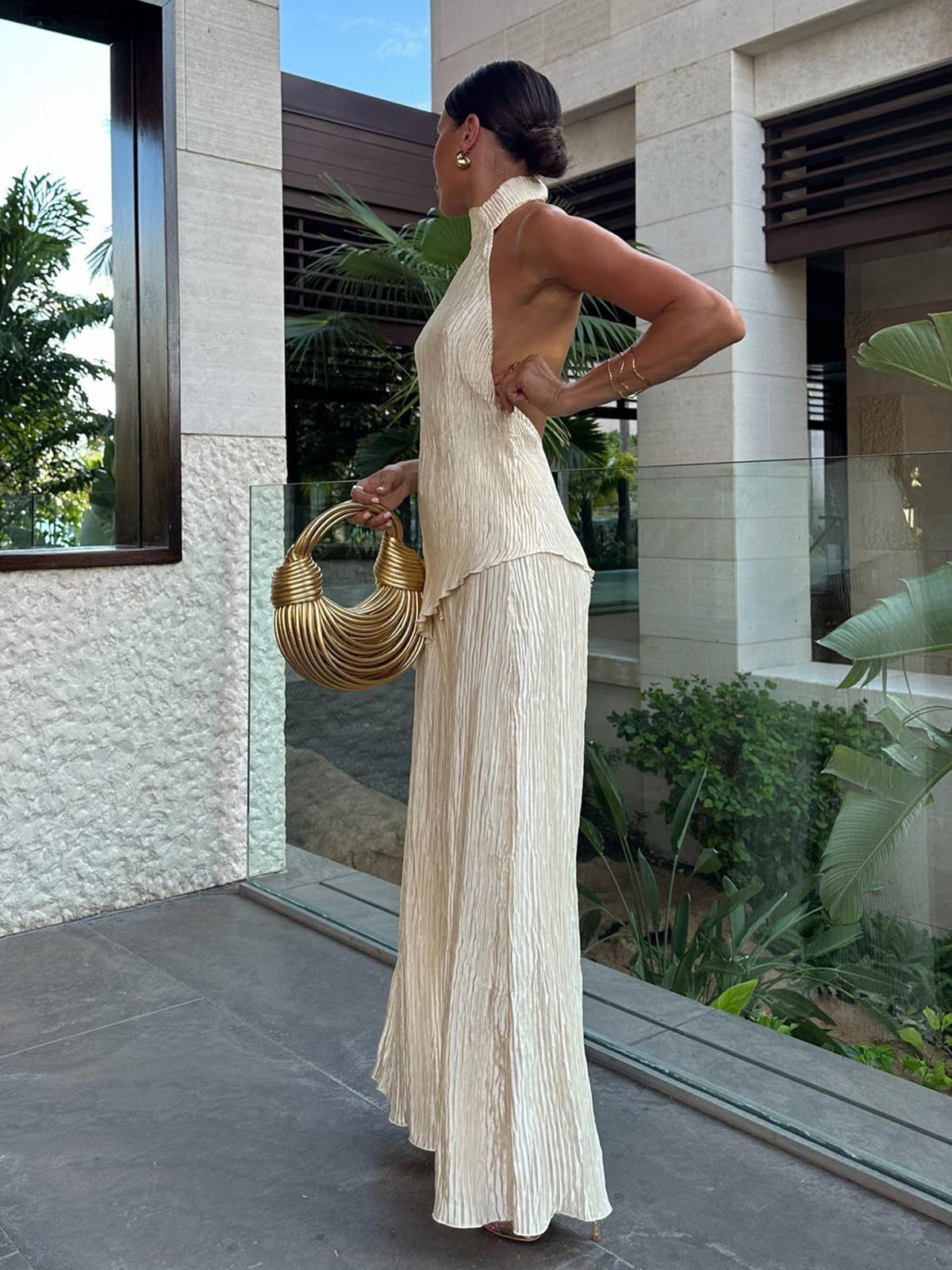 Vera Women's Asymmetric Trousers - back view