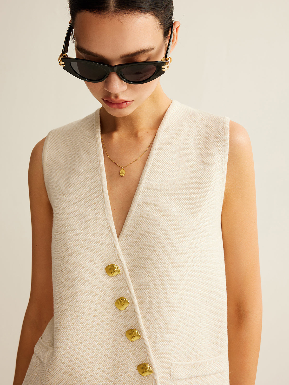 Perla Women's Asymmetric Sweater - back view