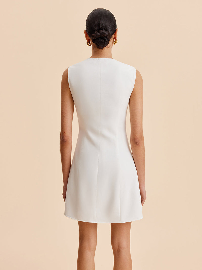 Ines Women's Asymmetric Dress - close-up detail