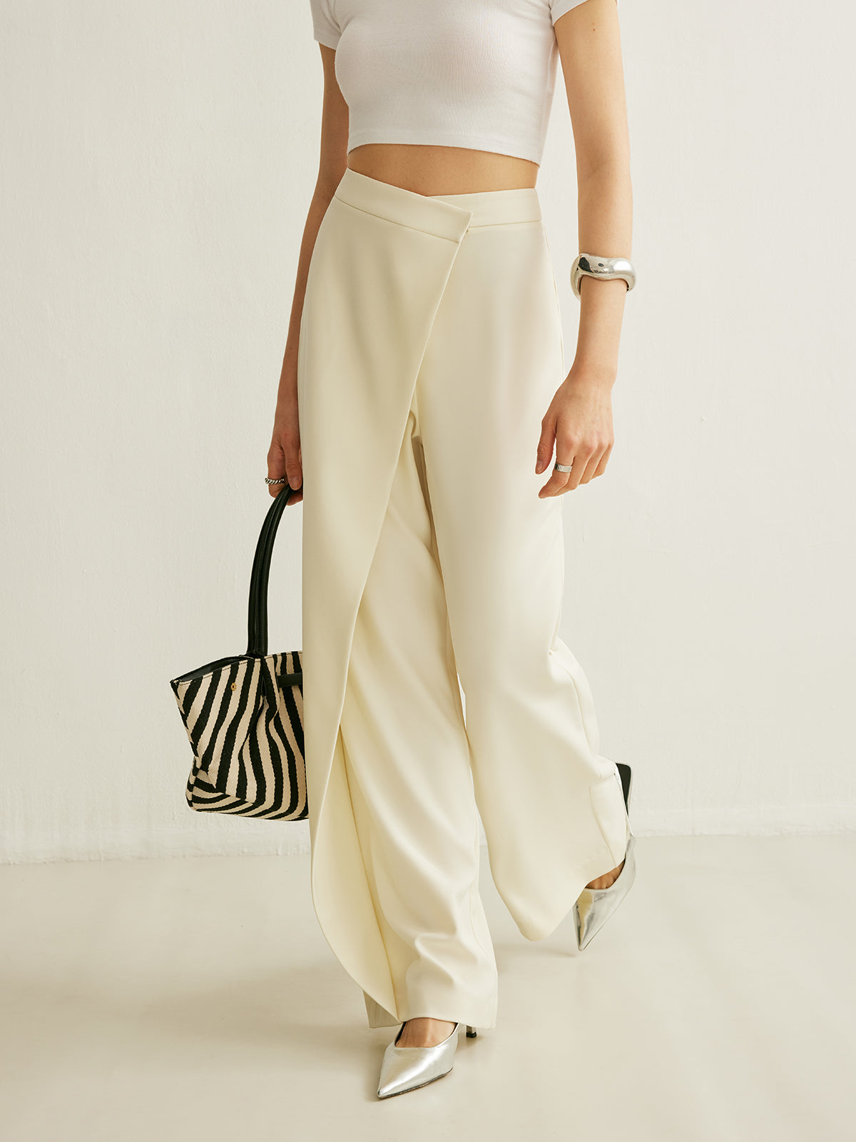Noor Women's Asymmetric Trousers - back view