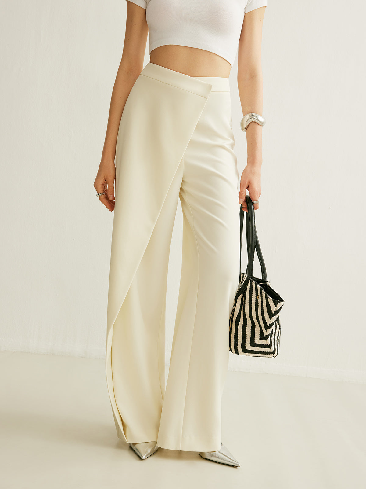 Noor Women's Asymmetric Trousers - front view