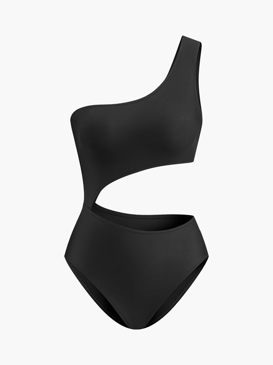 Edith Women's Asymmetric Swimsuit - styled view