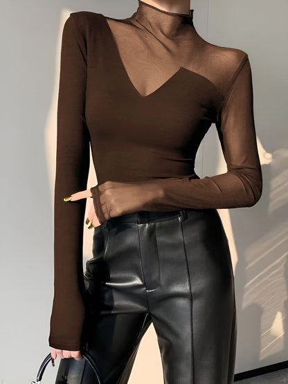 Genevieve Women's Asymmetric T-shirt - close-up detail