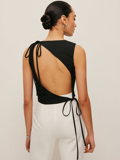 Vienna Women's Asymmetric Top - full-length view