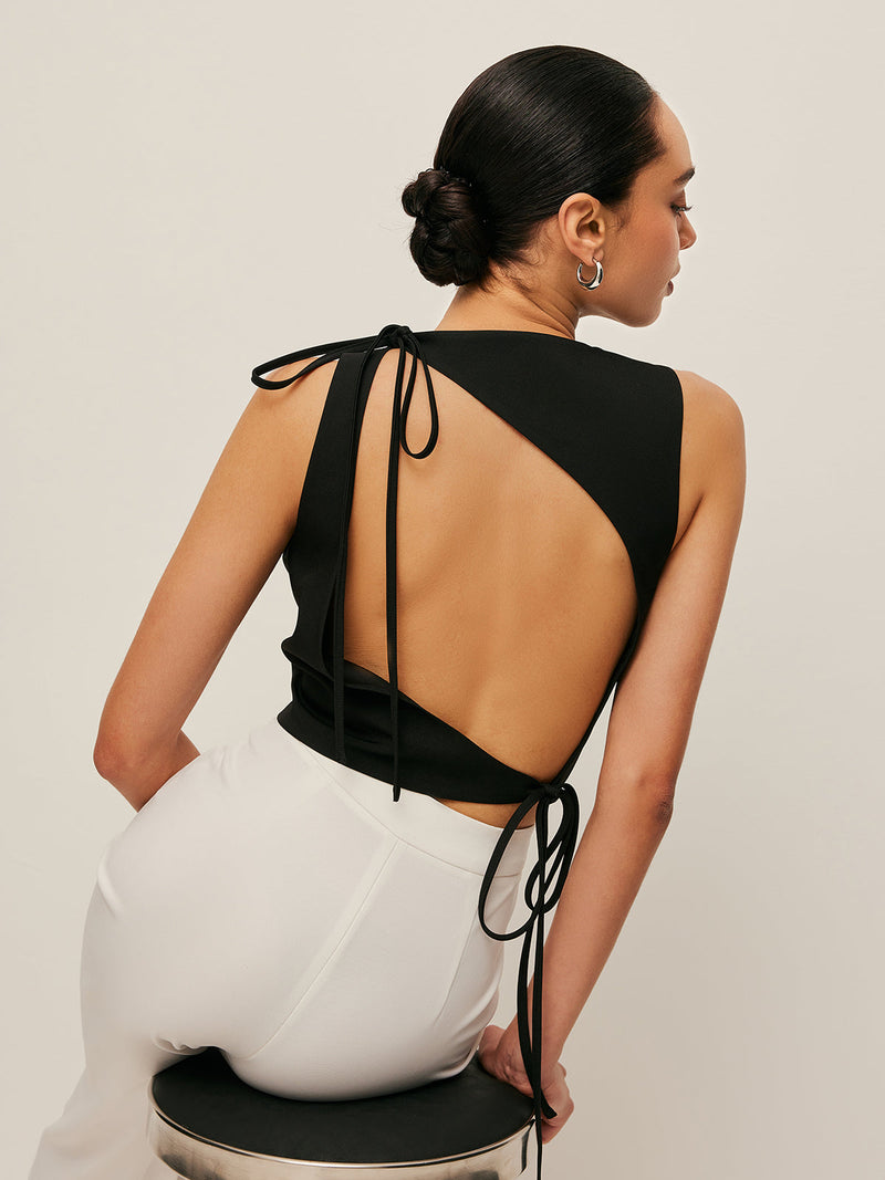 Vienna Women's Asymmetric Top | Crew Neck, Sleeveless