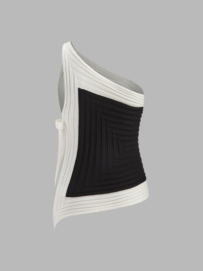 Genevieve Women's Asymmetric Top - flat lay