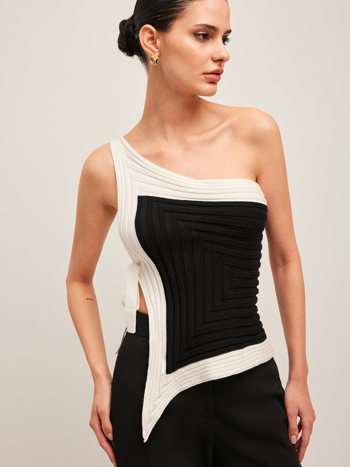 Genevieve Women's Asymmetric Top - front view