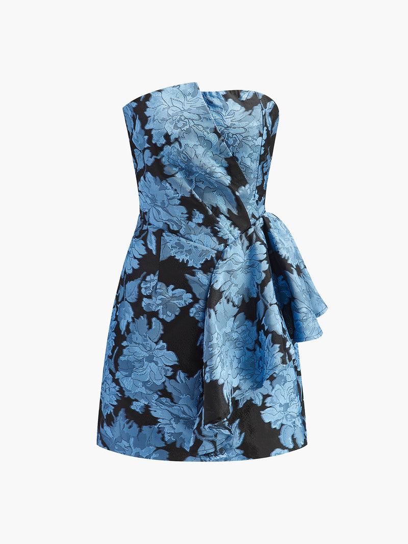 Hattie Women's Asymmetric Dress | Pleated, Strapless, Sleeveless
