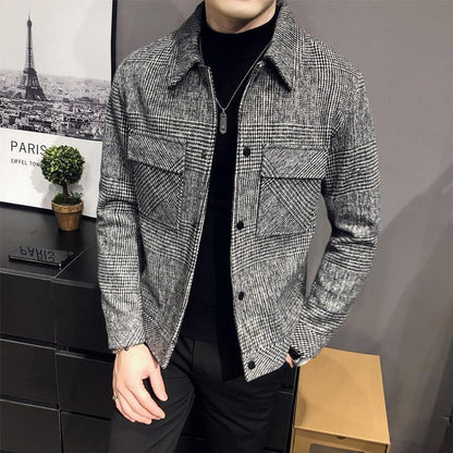 Lachlan Men's Plaid Jacket - styled view