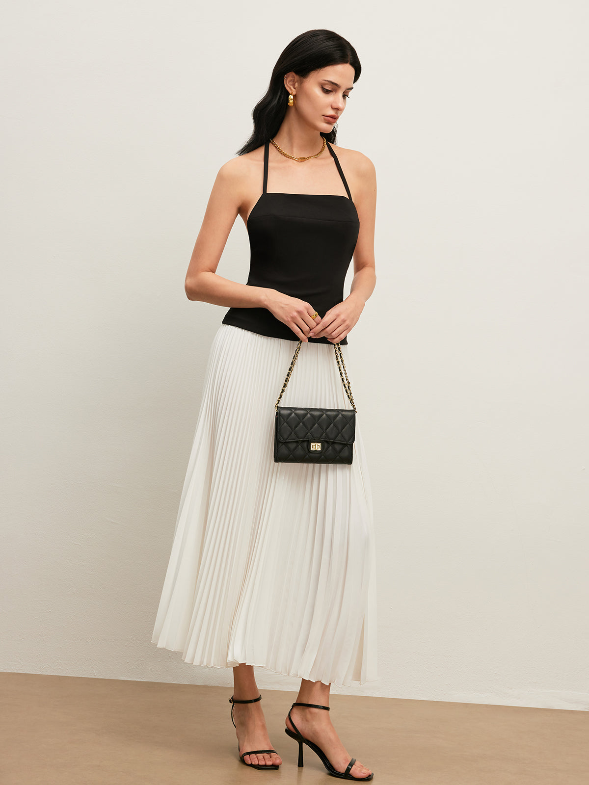 Harlow Women's Pleated Dress - back view