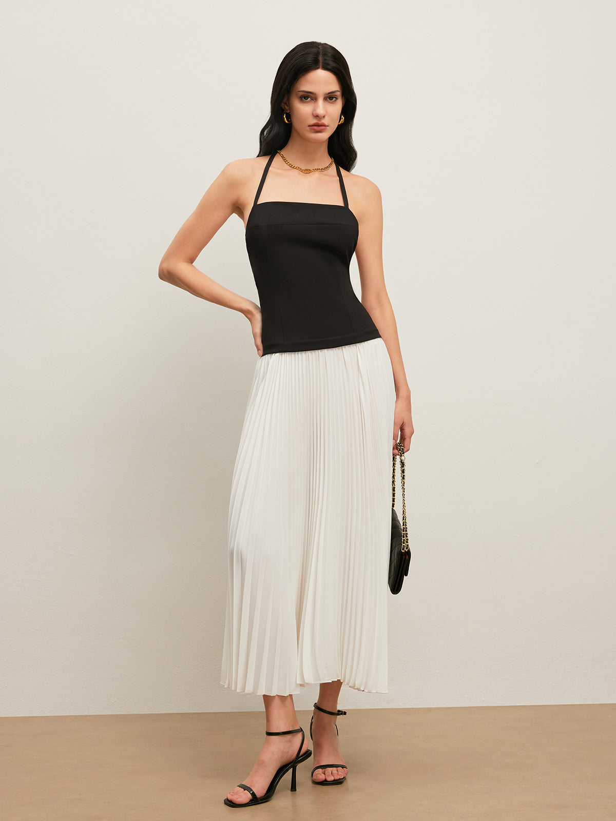 Harlow Women's Pleated Dress - close-up detail