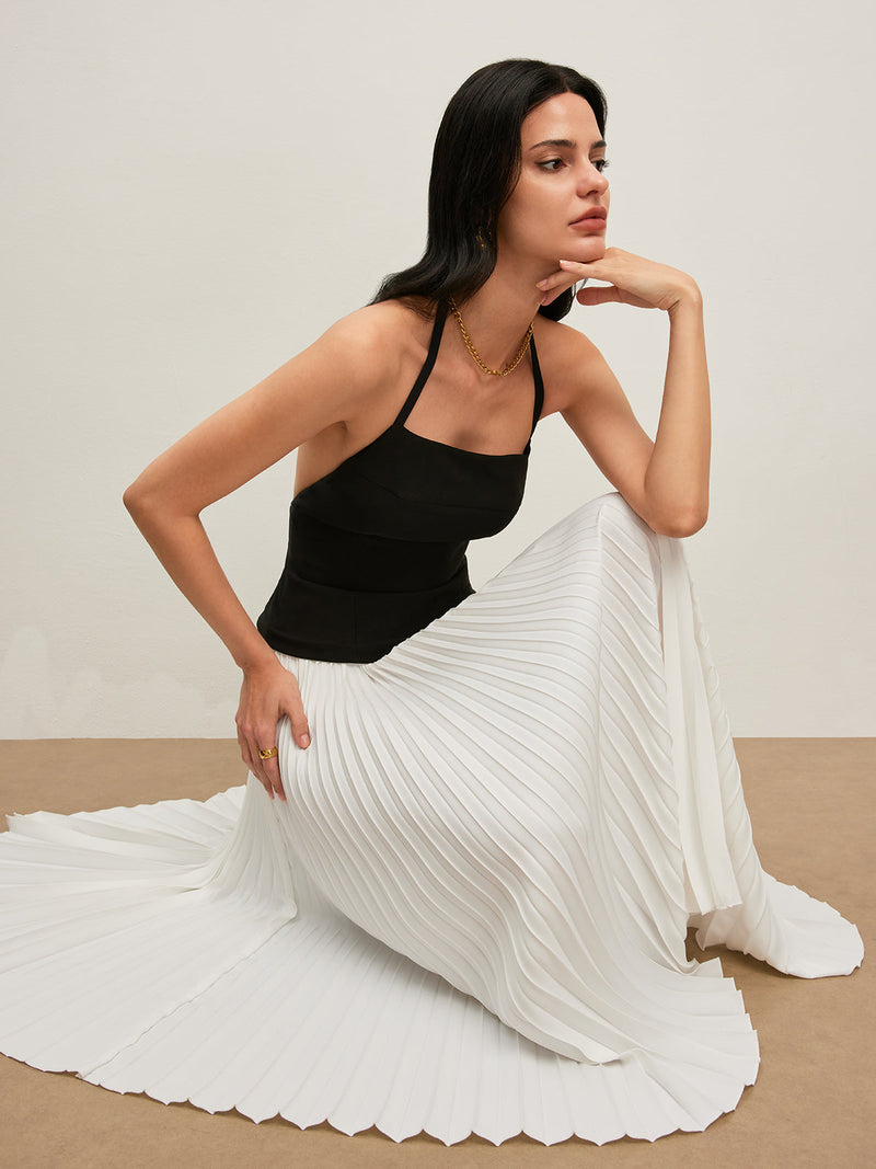 Harlow Women's Pleated Dress - front view