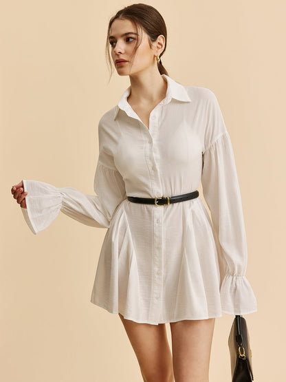 Sophie Women's Pleated Shirt Dress - back view