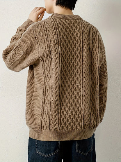 Rowan Women's Cable Knit Sweater - back view