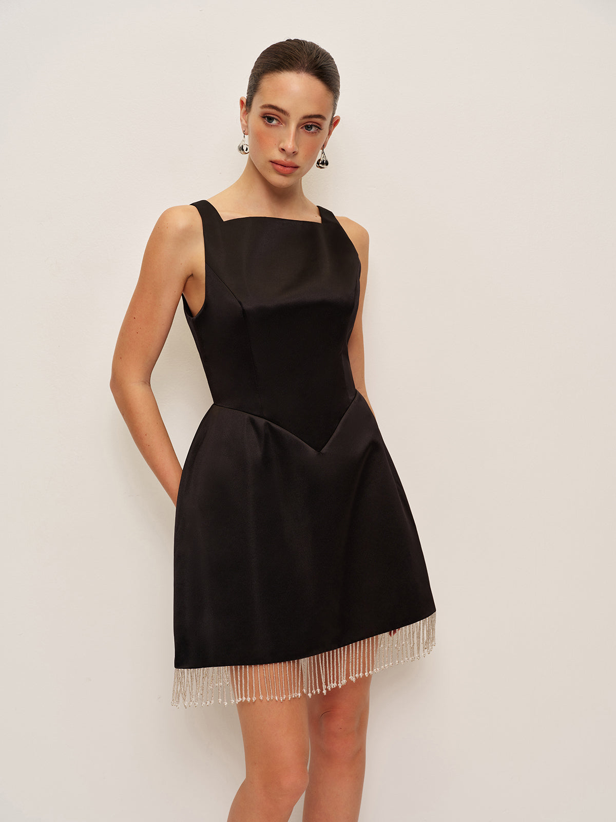 Tilda Women's Satin Dress - back view