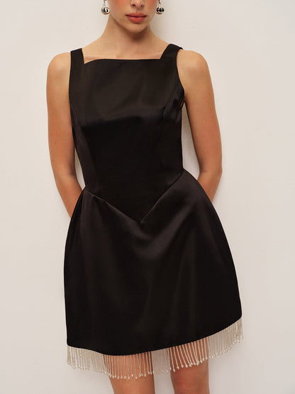 Tilda Women's Satin Dress - full-length view