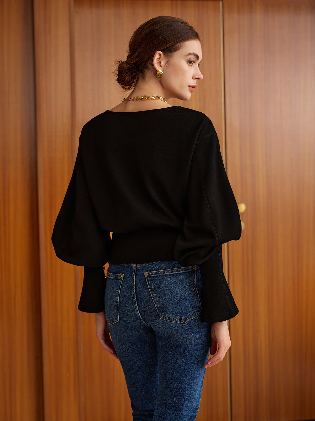 Yvette Women's Sweatshirt - fabric and finish detail