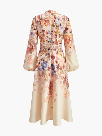 Faye Women's Floral Dress - back view