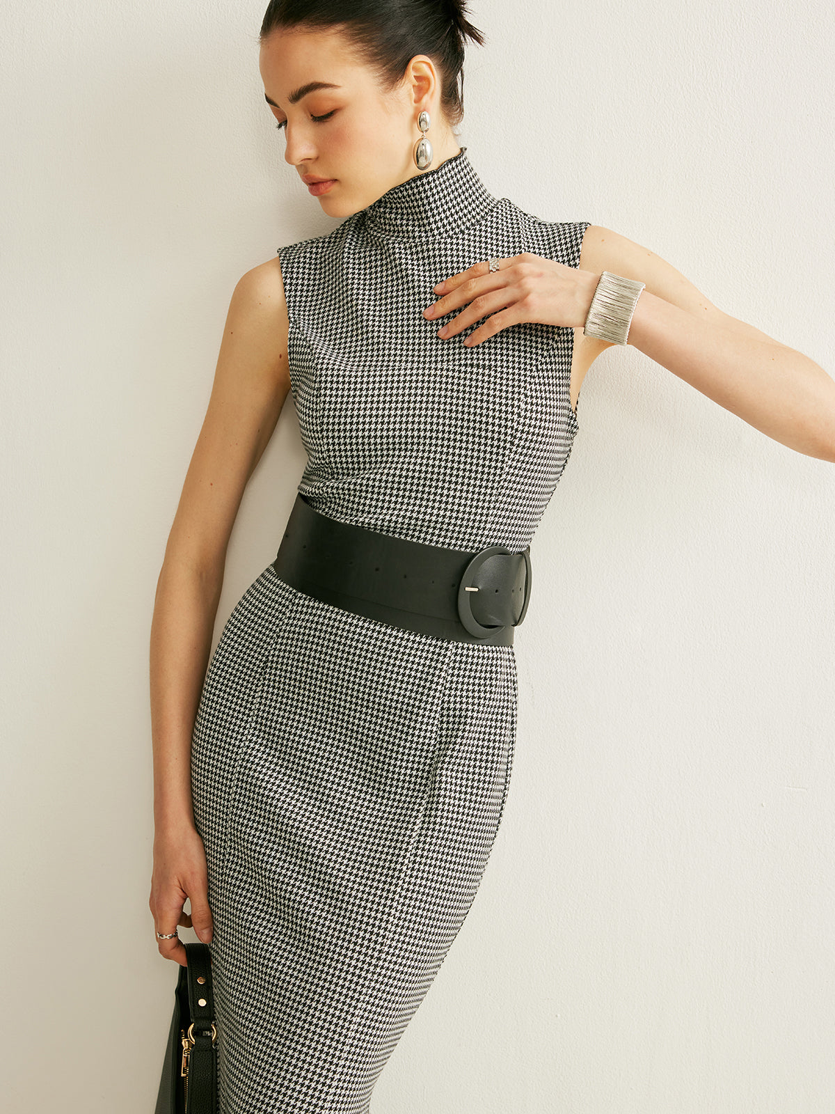 Ottilie Women's Plaid Dress - close-up detail