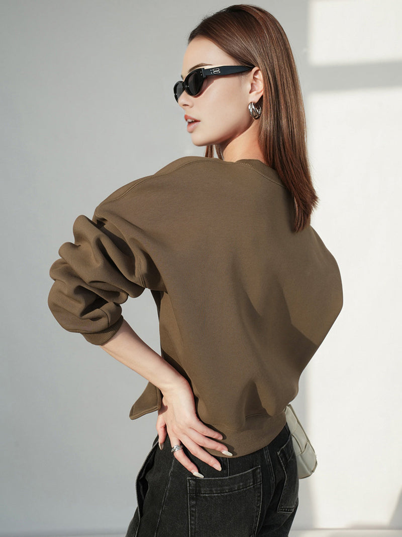 Rhea Women's Sweatshirt - fabric and finish detail